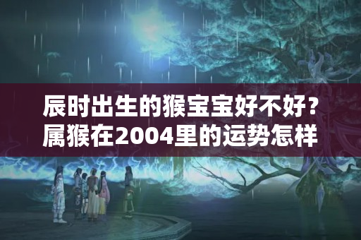 辰时出生的猴宝宝好不好？属猴在2004里的运势怎样