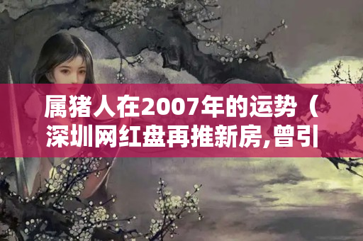 属猪人在2007年的运势（深圳网红盘再推新房,曾引排队离婚风波）