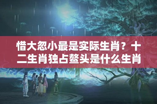 惜大忽小最是实际生肖？十二生肖独占鳌头是什么生肖