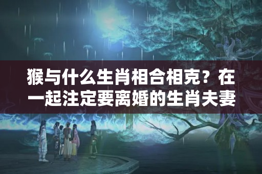 猴与什么生肖相合相克？在一起注定要离婚的生肖夫妻