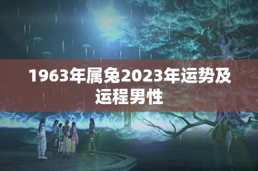 1963年属兔2023年运势及运程男性