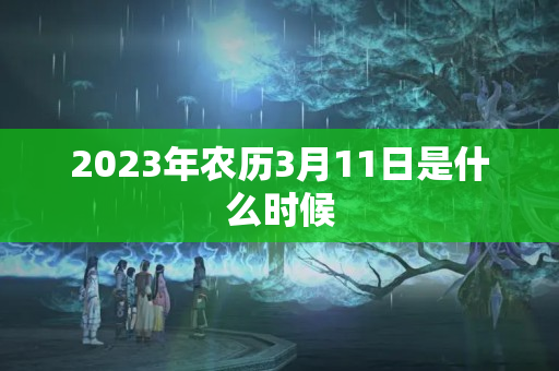 2023年农历3月11日是什么时候