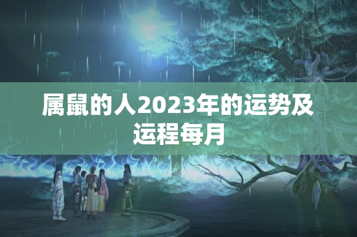 属鼠的人2023年的运势及运程每月