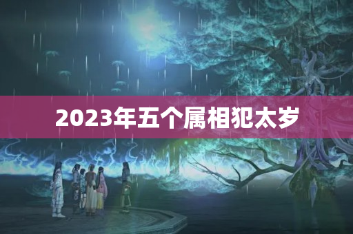 2023年五个属相犯太岁