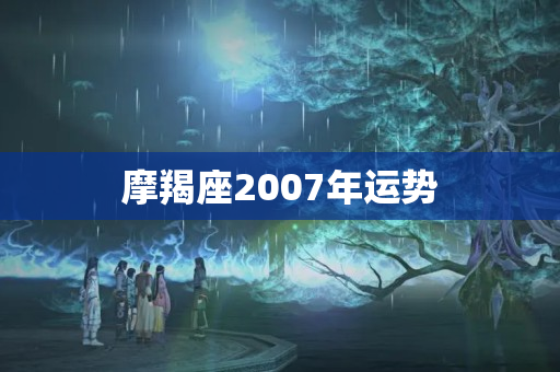 摩羯座2007年运势