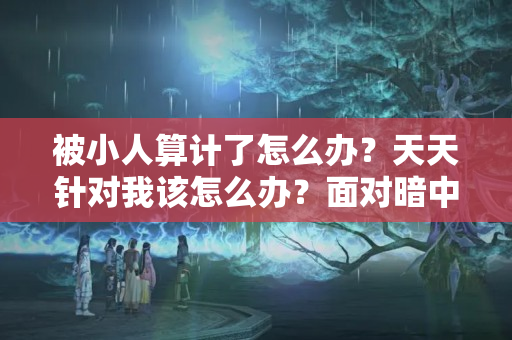 被小人算计了怎么办？天天针对我该怎么办？面对暗中害人的小人怎么办