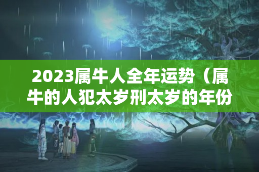 2023属牛人全年运势（属牛的人犯太岁刑太岁的年份）