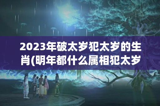 2023年破太岁犯太岁的生肖(明年都什么属相犯太岁)