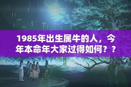 1985年出生属牛的人，今年本命年大家过得如何？？本命年结婚有忌讳吗女人出轨率高吗