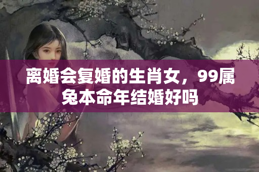 离婚会复婚的生肖女，99属兔本命年结婚好吗