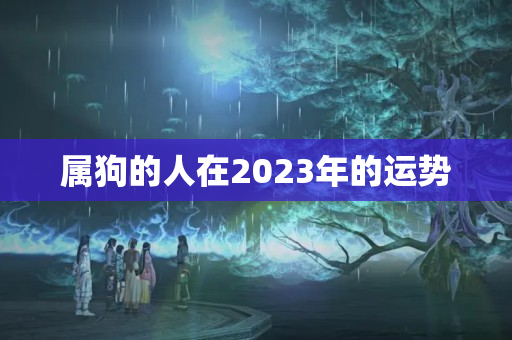 属狗的人在2023年的运势