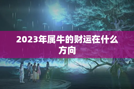 2023年属牛的财运在什么方向