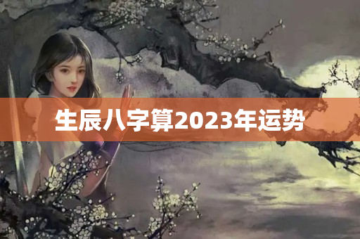 生辰八字算2023年运势