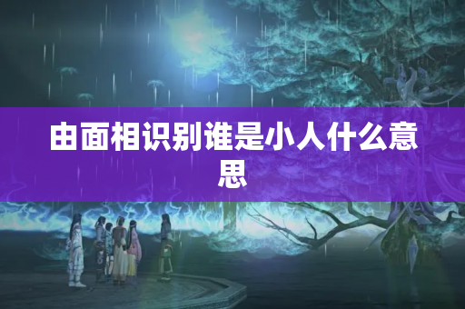 由面相识别谁是小人什么意思