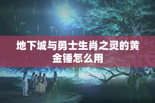 地下城与勇士生肖之灵的黄金锤怎么用