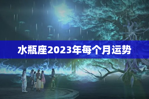 水瓶座2023年每个月运势