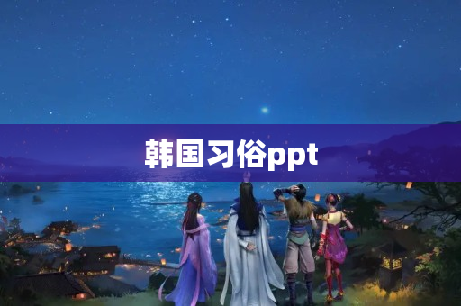 韩国习俗ppt