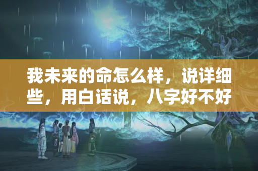 我未来的命怎么样，说详细些，用白话说，八字好不好啊谢谢