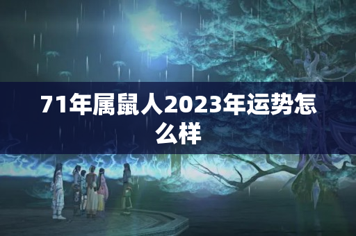 71年属鼠人2023年运势怎么样