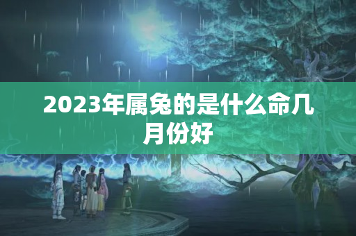 2023年属兔的是什么命几月份好