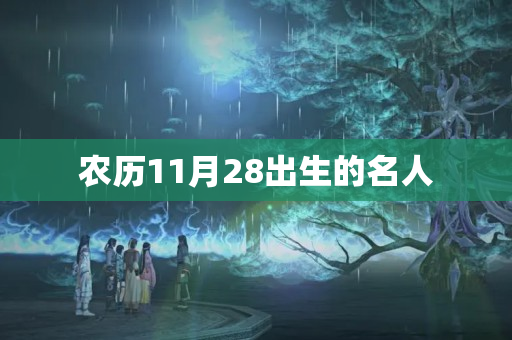 农历11月28出生的名人