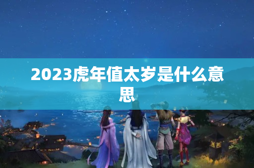 2023虎年值太岁是什么意思