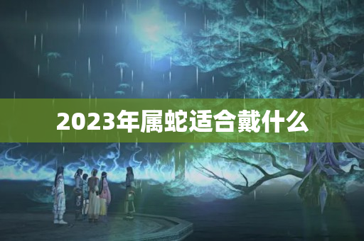 2023年属蛇适合戴什么