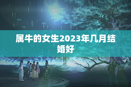 属牛的女生2023年几月结婚好