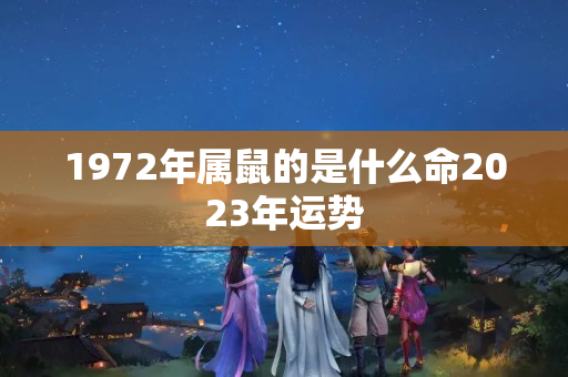 1972年属鼠的是什么命2023年运势