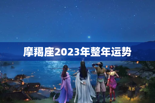 摩羯座2023年整年运势