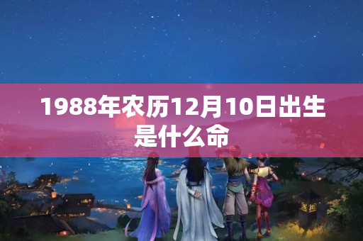 1988年农历12月10日出生是什么命