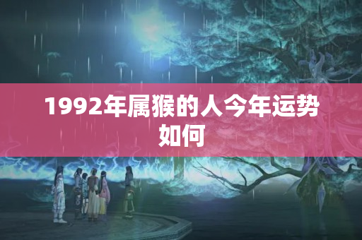 1992年属猴的人今年运势如何