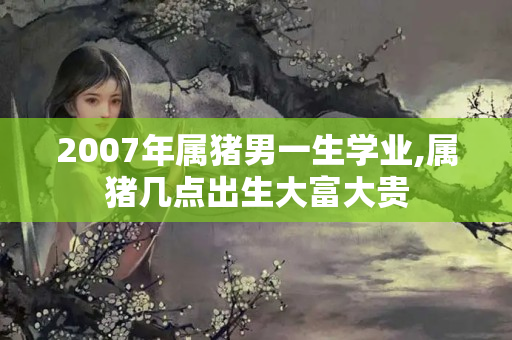 2007年属猪男一生学业,属猪几点出生大富大贵