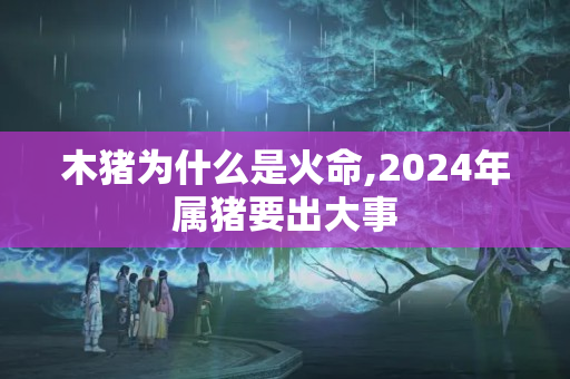 木猪为什么是火命,2024年属猪要出大事