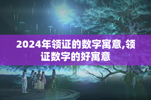 2024年领证的数字寓意,领证数字的好寓意