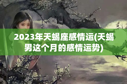 2023年天蝎座感情运(天蝎男这个月的感情运势)