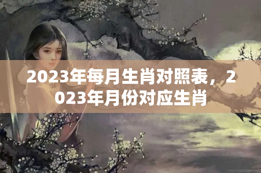 2023年每月生肖对照表，2023年月份对应生肖