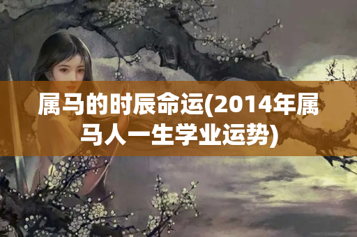 属马的时辰命运(2014年属马人一生学业运势)