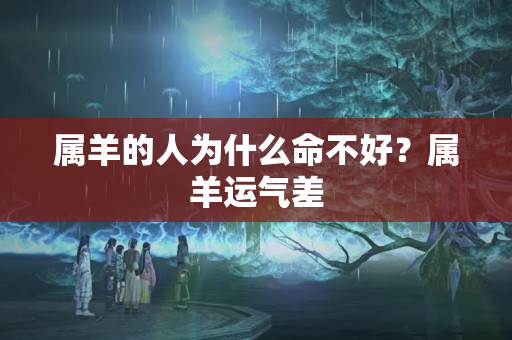 属羊的人为什么命不好？属羊运气差