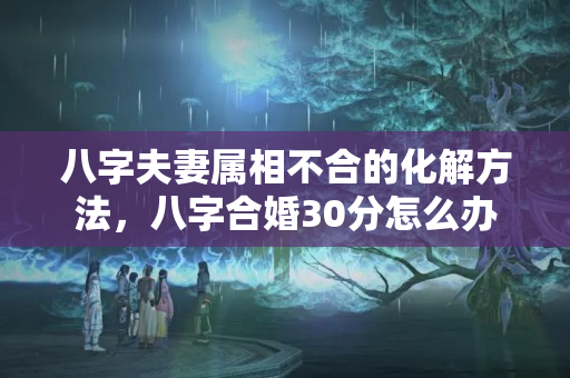 八字夫妻属相不合的化解方法，八字合婚30分怎么办