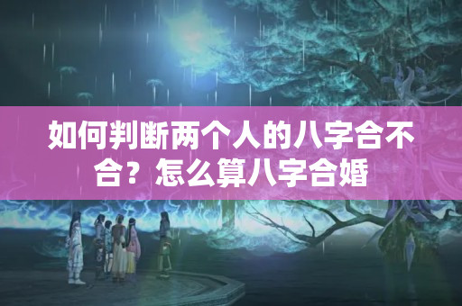 如何判断两个人的八字合不合？怎么算八字合婚