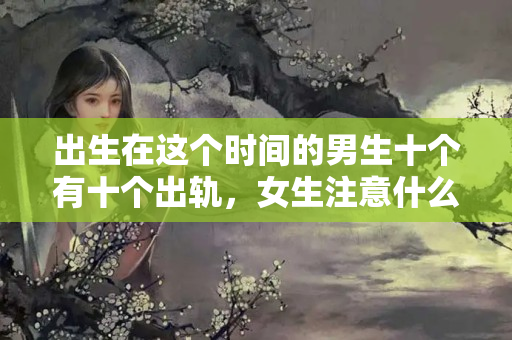 出生在这个时间的男生十个有十个出轨，女生注意什么？年上天乙贵人与时上天乙贵人详解