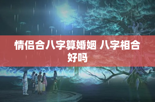 情侣合八字算婚姻 八字相合好吗