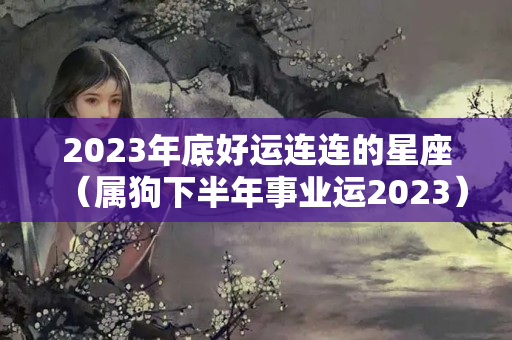 2023年底好运连连的星座（属狗下半年事业运2023）