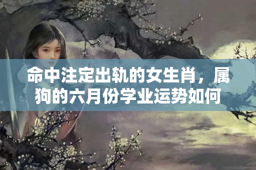 命中注定出轨的女生肖，属狗的六月份学业运势如何