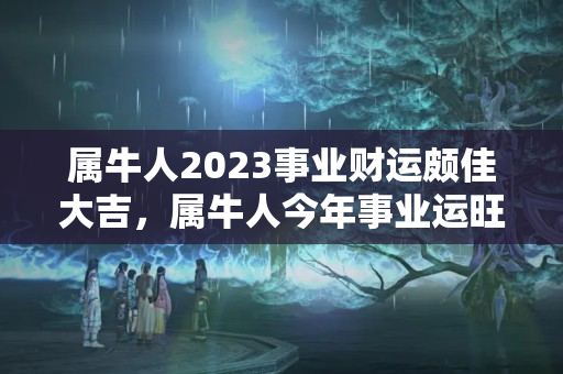 属牛人2023事业财运颇佳大吉，属牛人今年事业运旺的方向