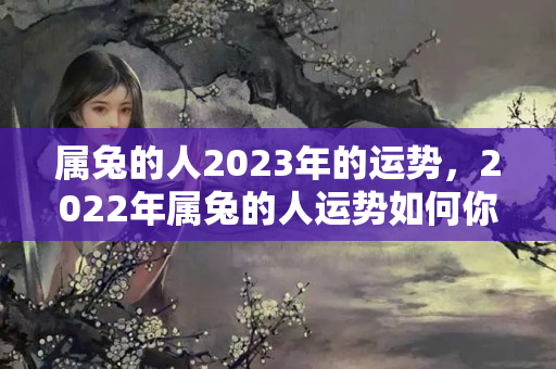 属兔的人2023年的运势，2022年属兔的人运势如何你别选这个了