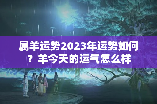 属羊运势2023年运势如何？羊今天的运气怎么样