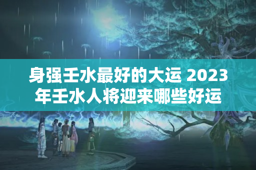 身强壬水最好的大运 2023年壬水人将迎来哪些好运