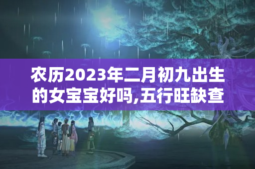 农历2023年二月初九出生的女宝宝好吗,五行旺缺查询